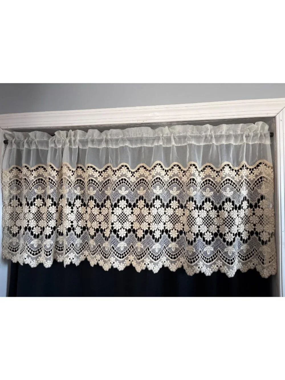Crochet Lace Kitchen Valance 60